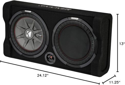 Kicker 47TRTP122 12-Inch Thin Down Firing Subwoofer and Passive Radiator Enclosure, Kicker CX800 Amplifier and Wire kit in Saudi Arabia