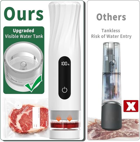 Compact Vacuum Sealer for Food, Handheld Vacuum Sealer Machine with 30 Reusable Bags, Portable Vacuum Sealer for Travel, Wireless and Efficient Seal Food Saver Vacuum Sealer in Saudi Arabia