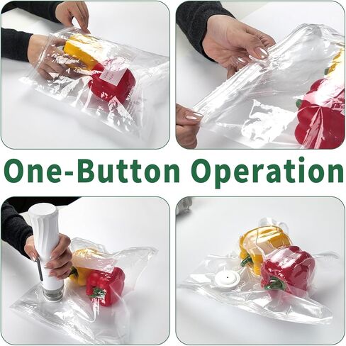 Compact Vacuum Sealer for Food, Handheld Vacuum Sealer Machine with 30 Reusable Bags, Portable Vacuum Sealer for Travel, Wireless and Efficient Seal Food Saver Vacuum Sealer in Saudi Arabia