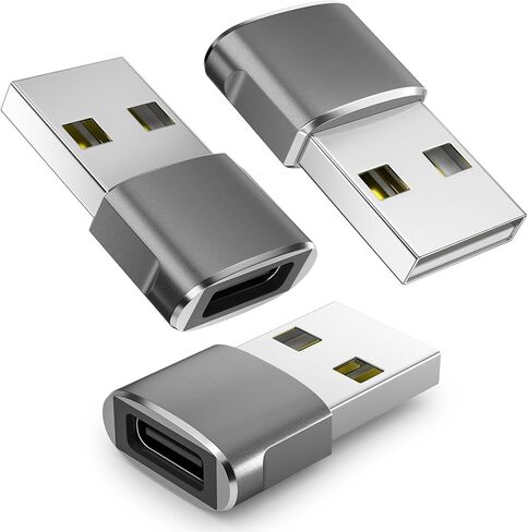 محول USB إلى USB C مكون من 3 قطع، محول من النوع C إلى USB، محول كابل شاحن USB-C أنثى إلى USB-A ذكر متوافق مع أجهزة MacBook، والكمبيوتر المحمول، والكمبيوتر اللوحي، وAirpod، وGalaxy، والهاتف الخلوي، والسيارة، وXbox in Saudi Arabia