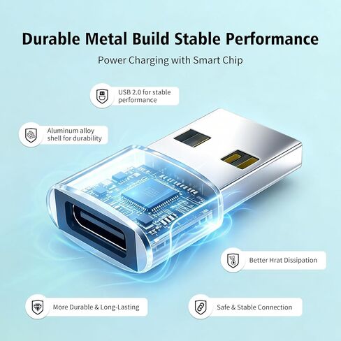 محول USB إلى USB C مكون من 3 قطع، محول من النوع C إلى USB، محول كابل شاحن USB-C أنثى إلى USB-A ذكر متوافق مع أجهزة MacBook، والكمبيوتر المحمول، والكمبيوتر اللوحي، وAirpod، وGalaxy، والهاتف الخلوي، والسيارة، وXbox in Saudi Arabia