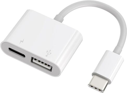 محول Apple USB-C إلى USB مع منفذ شحن 100 وات لأجهزة iPhone 15 16 17 MacBook Pro Air iMac iPad mini Pro، كاميرا دعم كابل USB OTG معتمد من MFi، محرك فلاش USB، محرك أقراص SSD، لوحة مفاتيح MIDI in Kuwait