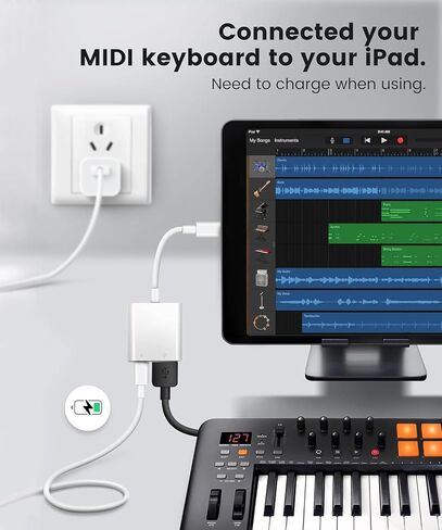 محول Apple USB-C إلى USB مع منفذ شحن 100 وات لأجهزة iPhone 15 16 17 MacBook Pro Air iMac iPad mini Pro، كاميرا دعم كابل USB OTG معتمد من MFi، محرك فلاش USB، محرك أقراص SSD، لوحة مفاتيح MIDI in Kuwait