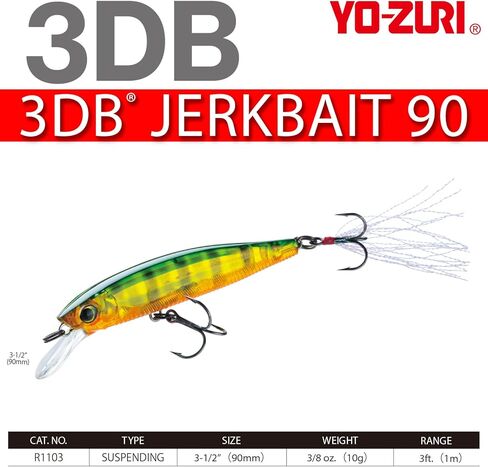 YO-Zuri 3DB Jerkbait 90mm/110mm Suspend Type Bass Lure in Saudi Arabia