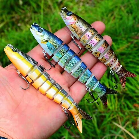 1Pc Fishing Lures Multi Jointed Swimbait Crankbait Slow Sinking Bionic Artificial Bait Freshwater Saltwater Trout Bass Fishing Accessories in Saudi Arabia