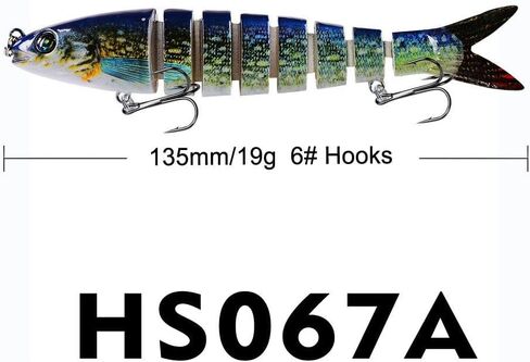 1Pc Fishing Lures Multi Jointed Swimbait Crankbait Slow Sinking Bionic Artificial Bait Freshwater Saltwater Trout Bass Fishing Accessories in Saudi Arabia