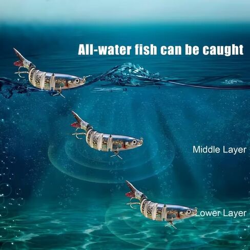 1Pc Fishing Lures Multi Jointed Swimbait Crankbait Slow Sinking Bionic Artificial Bait Freshwater Saltwater Trout Bass Fishing Accessories in Saudi Arabia