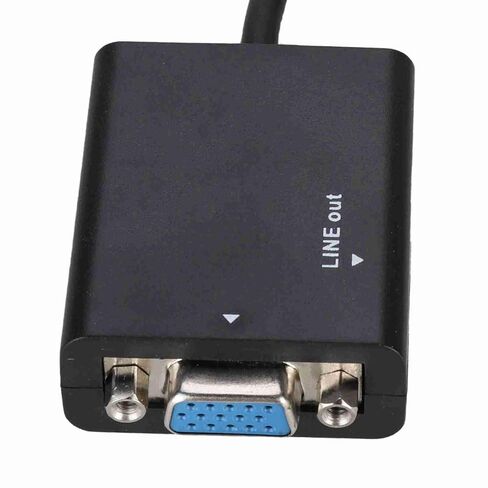 كابل محول HDMI إلى VGA بدقة 1080 بكسل مع طاقة USB وصوت 3.5 مم - حل فيديو عالي الدقة محمول للفصول الدراسية والمؤتمرات وشاشات العرض المنزلية in Saudi Arabia