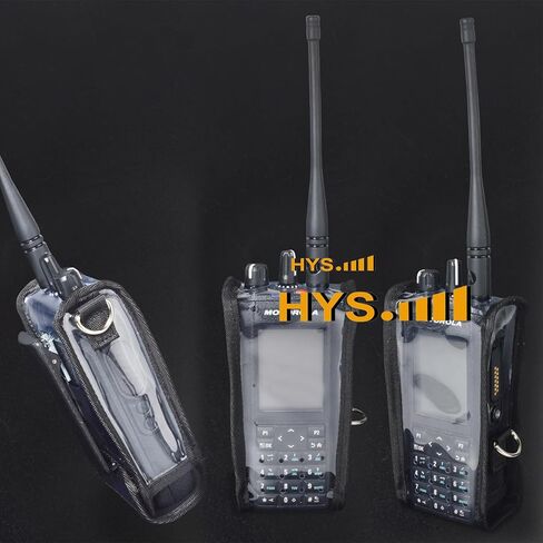 HYS Durability R7 Radio Transparent PVC Carry Case with Adjustable Shoulder Harness W/Padded Non-Slip, for use with Motorola R7 Series Radios in Saudi Arabia