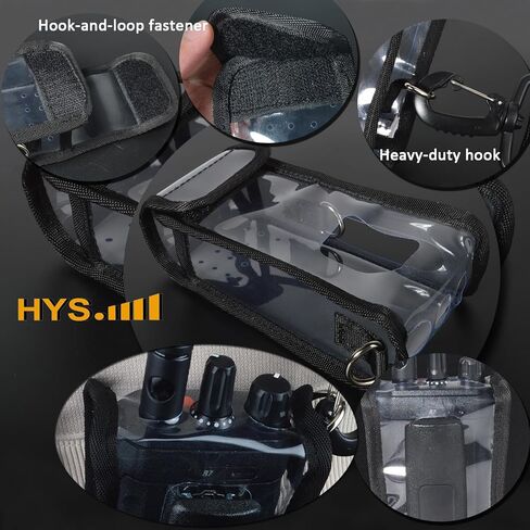 HYS Durability R7 Radio Transparent PVC Carry Case with Adjustable Shoulder Harness W/Padded Non-Slip, for use with Motorola R7 Series Radios in Saudi Arabia