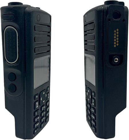 حافظة أمامية مكونة من 5 قطع مع مكبر صوت لجهاز Motorola XPR7550e XPR7580e DGP8550e DGP8050e - استبدال كامل للغطاء الأمامي للوحة المفاتيح، أسود in Kuwait