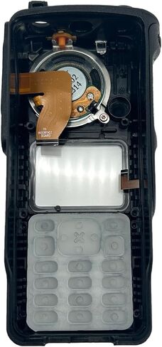 حافظة أمامية مكونة من 5 قطع مع مكبر صوت لجهاز Motorola XPR7550e XPR7580e DGP8550e DGP8050e - استبدال كامل للغطاء الأمامي للوحة المفاتيح، أسود in Kuwait