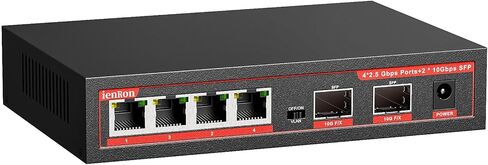 5 Port 2.5g Ethernet Switch, Unmanaged Multi-Gigabit Network Switch, 2.5Gb Switch for Gaming, NAS, PC, Laptop, Smart TV, Plug & Play, Fanless Design, Ethernet Splitter (Black) in Saudi Arabia