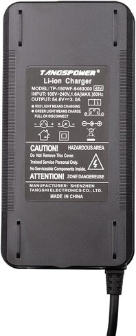 شاحن 54.6V 3A، 48V DC5.5x2.5mm مخرج 54.6V 48Volt شاحن بديل لبطارية Jetson Haze 48Vdc لـ 48v 7.5Ah 10Ah 13ah15Ah 25Ah 23Ah 17Ah 20Ah ليثيوم أيون in Kuwait