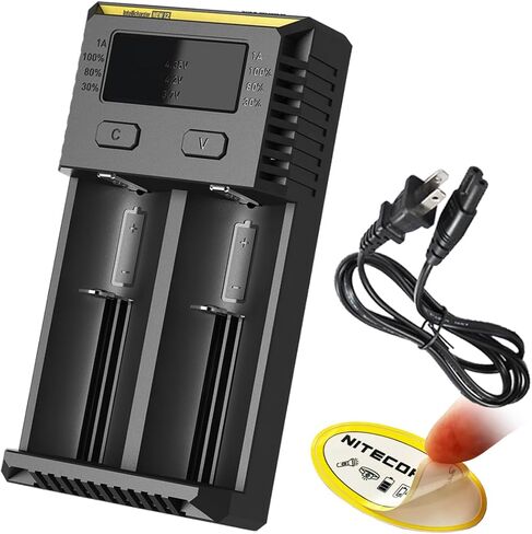 Nitecore i2 شاحن عالمي ثنائي القناة لبطارية 18650 16340 AAA AA ليثيوم أيون/NiMH in Saudi Arabia