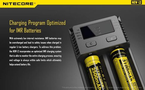 Nitecore i2 شاحن عالمي ثنائي القناة لبطارية 18650 16340 AAA AA ليثيوم أيون/NiMH in Saudi Arabia