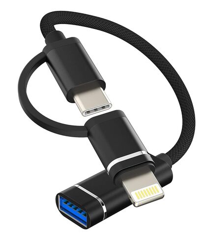 OTG Adapter Cable USB A Female to USB C Lightning Male Type 3.0 Converter Dongle Compatible for Samsung for Apple for iPhone 15 Pro Max Plus for iPad Pro Air 14 13 11 12 X 8 7 in Saudi Arabia