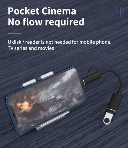 OTG Adapter Cable USB A Female to USB C Lightning Male Type 3.0 Converter Dongle Compatible for Samsung for Apple for iPhone 15 Pro Max Plus for iPad Pro Air 14 13 11 12 X 8 7 in Saudi Arabia