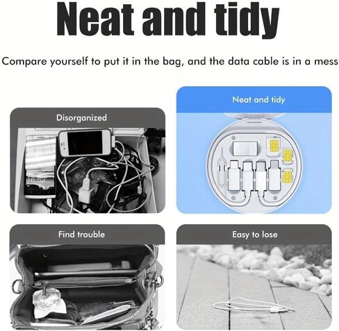 1Pc Multi USB- Adapter Cable Kit with USB-A/C to C/Micro-USB Converters, Adapter Box, Phone Holder & Ejector Pin Charging Station for Smartphones, Tablets, Cameras, External Drives in Saudi Arabia