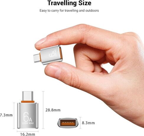3 Pack 10Gbps/120W USB C to USB3.1 Adapter, Type C Male to USB Female for Phone,PC, Laptop, Tablet, Keyboard in Saudi Arabia