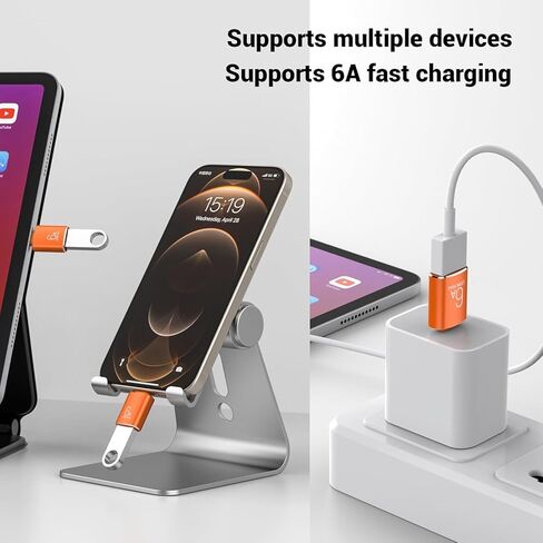 3 Pack 10Gbps/120W USB C to USB3.1 Adapter, Type C Male to USB Female for Phone,PC, Laptop, Tablet, Keyboard in Saudi Arabia