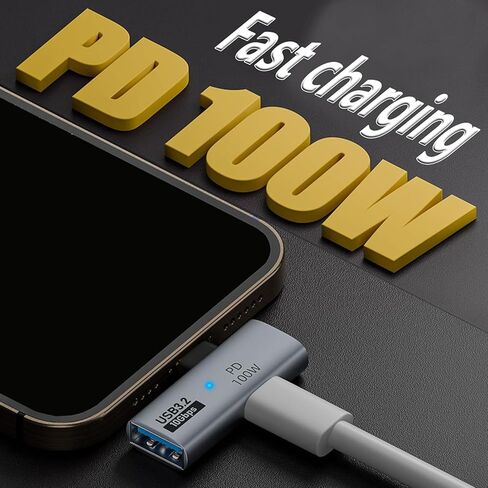 USBC إلى OTG 10Gbps 100W متوافق مع Motorola Moto Edge 60 Neo يسمح بتخزين USB 3.2 كامل، والملحقات، ولوحة المفاتيح، والماوس، ولوحة الألعاب، + المزيد والشحن السريع في نفس الوقت in Kuwait