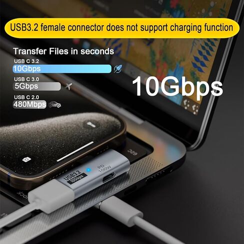 USBC إلى OTG 10Gbps 100W متوافق مع Motorola Moto Edge 60 Neo يسمح بتخزين USB 3.2 كامل، والملحقات، ولوحة المفاتيح، والماوس، ولوحة الألعاب، + المزيد والشحن السريع في نفس الوقت in Kuwait