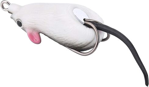 2 * 0.79in Rat Bait, Rubber Rats Lure, Dark Grey Two Hooks Rat Fishing Lures Suitable for Fishing Bass Trout Pike in Saudi Arabia