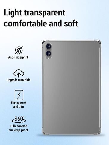 Case for Teclast T65 (13.4 inch) Android 16 Tablets, TPU Ultra-Slim Shockproof Soft Transparent Cover, Anti-Yellowing Flexible fit Friendly (Clear) in Saudi Arabia