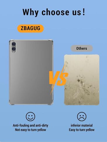 Case for Teclast T65 (13.4 inch) Android 16 Tablets, TPU Ultra-Slim Shockproof Soft Transparent Cover, Anti-Yellowing Flexible fit Friendly (Clear) in Saudi Arabia