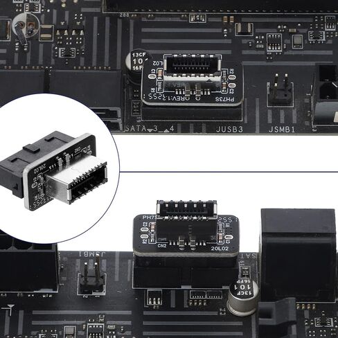 محول اللوحة الأمامية USB عمودي USB 3.1 Type-E Key-A إلى USB-3.0 20Pin رأس محول USB-C رأس محول 20 إلى 19 دبوس بطاقة توسيع 19/20Pin رؤوس محولات للوحة الأم من النوع C in Saudi Arabia