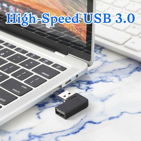 محول USB 3.0 ذكر إلى أنثى بزاوية 90 درجة يسارًا ويمينًا، 2 حزمة محول زاوية يمين USB محولات توصيل 90 درجة موصل موسع USB للكمبيوتر الشخصي والكمبيوتر المحمول والشواحن وبنك الطاقة in Saudi Arabia