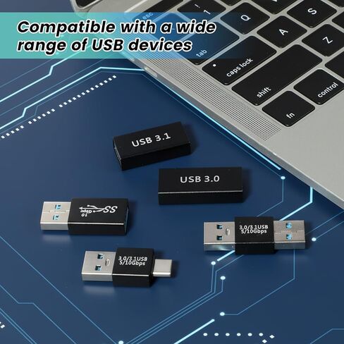USB to USB Adapter 4 Kinds of USB3.0 Apters Kit USB-3.0-Type C Converter USB3.0 Female to Male Male-Males and Female-Female Connector Extension Coupler Connector Converts High Speed Convert (5 Pack) in Saudi Arabia