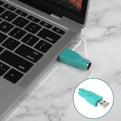 4PCS PS/2 to USB & USB to PS/2 Adapter Combo, 2 Types PS2 t o U SB A Male Female Converter for Keyboard Mouse Replacement PS-2 Jack Adapter for Desktop PC Laptop Notebook (Green & Purple) in Saudi Arabia