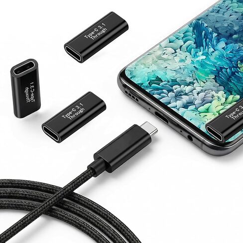 5 Pack USB C Female to Female Adapter USB C Extender Coupler 10Gbps 100W, 8K@60Hz Video in Saudi Arabia