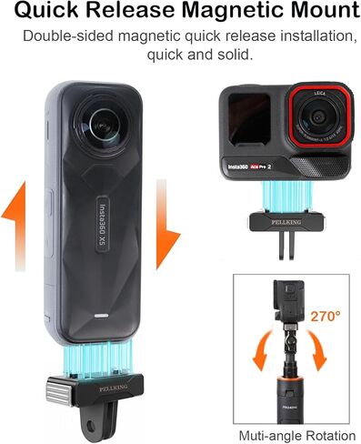 for Insta360 AcePro 2/X5 53'' Selfie Stick Tripod, Magnetic Quick Release Adapter 135cm Selfie Stick Extended Pole Handle Grip for Insta360 X5/AcePro 2, Table Desk Tripod for X5 Accessories in Saudi Arabia