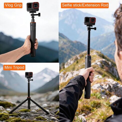 for Insta360 AcePro 2/X5 53'' Selfie Stick Tripod, Magnetic Quick Release Adapter 135cm Selfie Stick Extended Pole Handle Grip for Insta360 X5/AcePro 2, Table Desk Tripod for X5 Accessories in Saudi Arabia