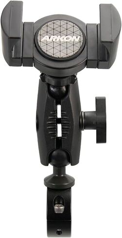 ARKON Mounts RoadVise XL Robust Aluminum Motorcycle Mount | Universal Device Fit | Small Adjustable Arm | For Motorbikes and Cycles | Customizable Handlebar Mount | For iPhone, Samsung, Google, & more in Saudi Arabia