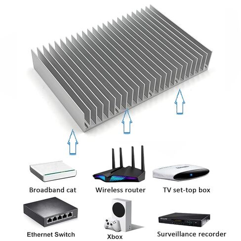 150mm Aluminum Heatsink 100x150x25mm / 3.94x5.91x0.98 Inch Large Heat Sink Cooling Radiator for High-Power LED Supplies Amplifier Control Motherboard MOSFET Cooler with 24Pcs Fin - Sliver in Saudi Arabia