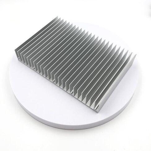 150mm Aluminum Heatsink 100x150x25mm / 3.94x5.91x0.98 Inch Large Heat Sink Cooling Radiator for High-Power LED Supplies Amplifier Control Motherboard MOSFET Cooler with 24Pcs Fin - Sliver in Saudi Arabia