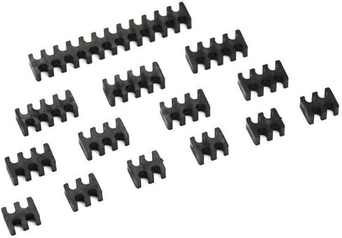 Plastic 24Pin 8Pin 6Pin Cable Combs for 3mm Sleeve Cables 2pcs Black red White(24pin Comb,White) in Kuwait