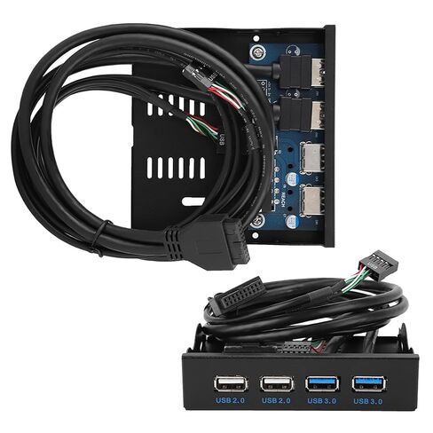 3.5-inch USB3.0+USB2.0 4-Port Floppy Drive Front Panel DurableReliable Easy to Install for Desktop Host No Front USB Interface Metal Color in Kuwait