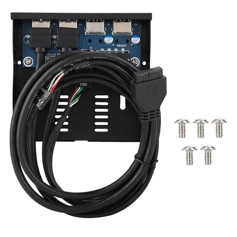 3.5-inch USB3.0+USB2.0 4-Port Floppy Drive Front Panel DurableReliable Easy to Install for Desktop Host No Front USB Interface Metal Color in Kuwait