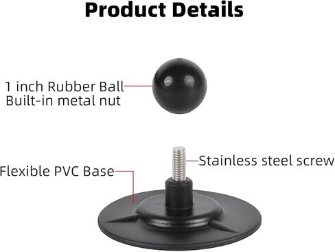 1" Ball Adhesive Base Compatible with RAM Mounts B Size Double Socket Arm, Flexible Adhesive Mount for Motorcycle Gas Tank & Car Dashboard - GPS Phone Holder Accessories in Saudi Arabia