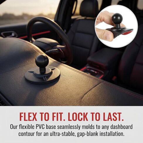 Flexible Adhesive Mount for Garmin GPS, 17mm (0.67") Ball Mount Dashboard Windshield Car Holder Compatible with 17mm Swivel Ball Mounting Phone Holder in Saudi Arabia