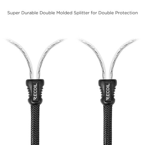 RECOIL PCI23 Premium 100% نحاس خالي من الأكسجين 3ft 2-Channel RCA Audio Interconnecting Cable، مزدوج الحماية مع تقليل الضوضاء in Saudi Arabia