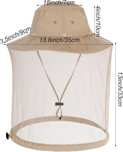 Mosquito Head Net Hat, Gardening Bug Hats with Netting, Sun Boonie Bucket Hat for Beekeeping Fishing Hiking in Saudi Arabia