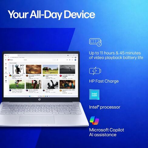 HP Business Laptop with Microsoft Office 365, 8GB RAM, 64GB SSD, Intel Processor, White | No Mouse, Fast Response, Long Battery Life Laptop in Saudi Arabia