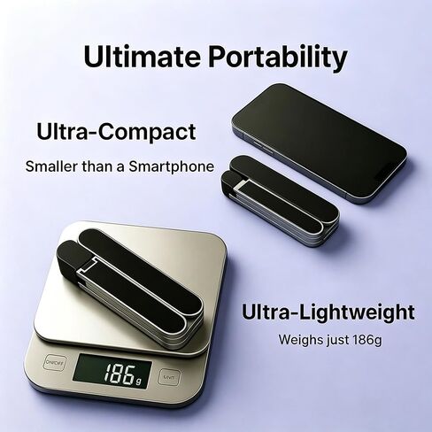 Foldable Laptop Stand, Portable Laptop Stand, Ultra-Lightweight (Lighter Than a Phone)，Adjustable Computer Stand, 6-Level Height, Fits 10-16" Laptops, for Home Office Business Trip Remote Work in Saudi Arabia
