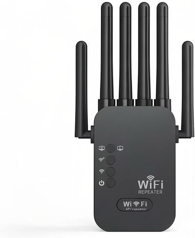 2026 WiFi Extenders Signal Booster for Home, Dual Band 5.8GHz/2.4GHz, Internet Booster, Long Range WiFi Extender,Quick Setup-Medium,Black in Saudi Arabia